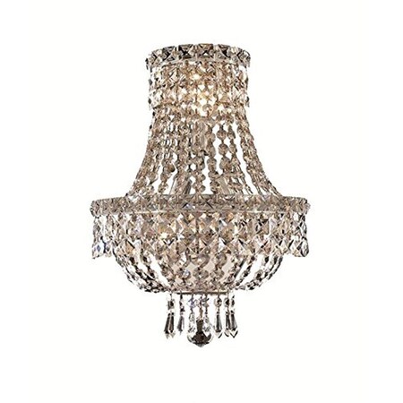 Lighting Business V2528W12C-RC Tranquil 3 Light Wall Sconce - Royal Cut Crystals - Chrome LI3475531